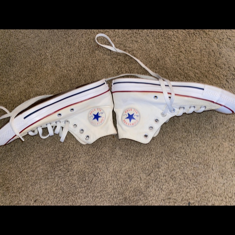 White Converse Sneakers Chuck Taylor Womens 9 Mens 7
